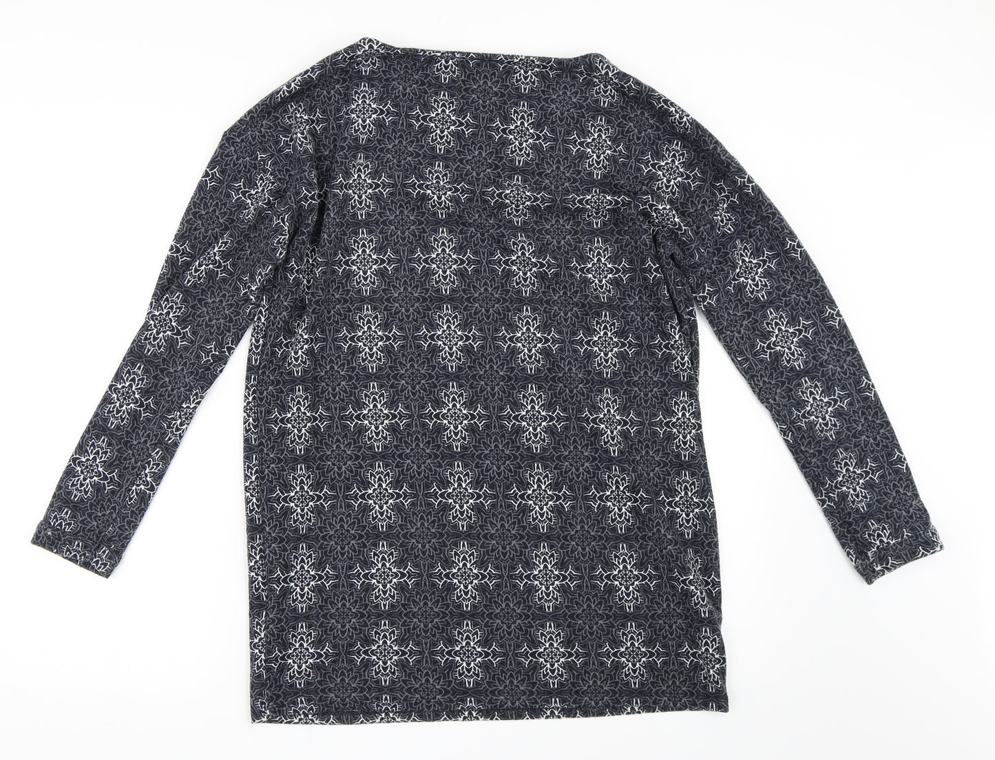 Marks and Spencer Womens Blue Geometric  Pullover Jumper Size 10