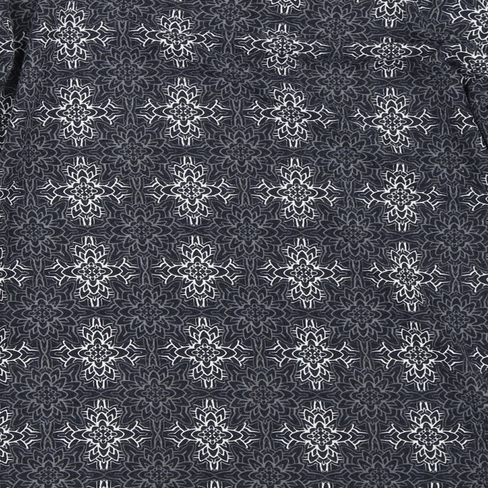 Marks and Spencer Womens Blue Geometric  Pullover Jumper Size 10