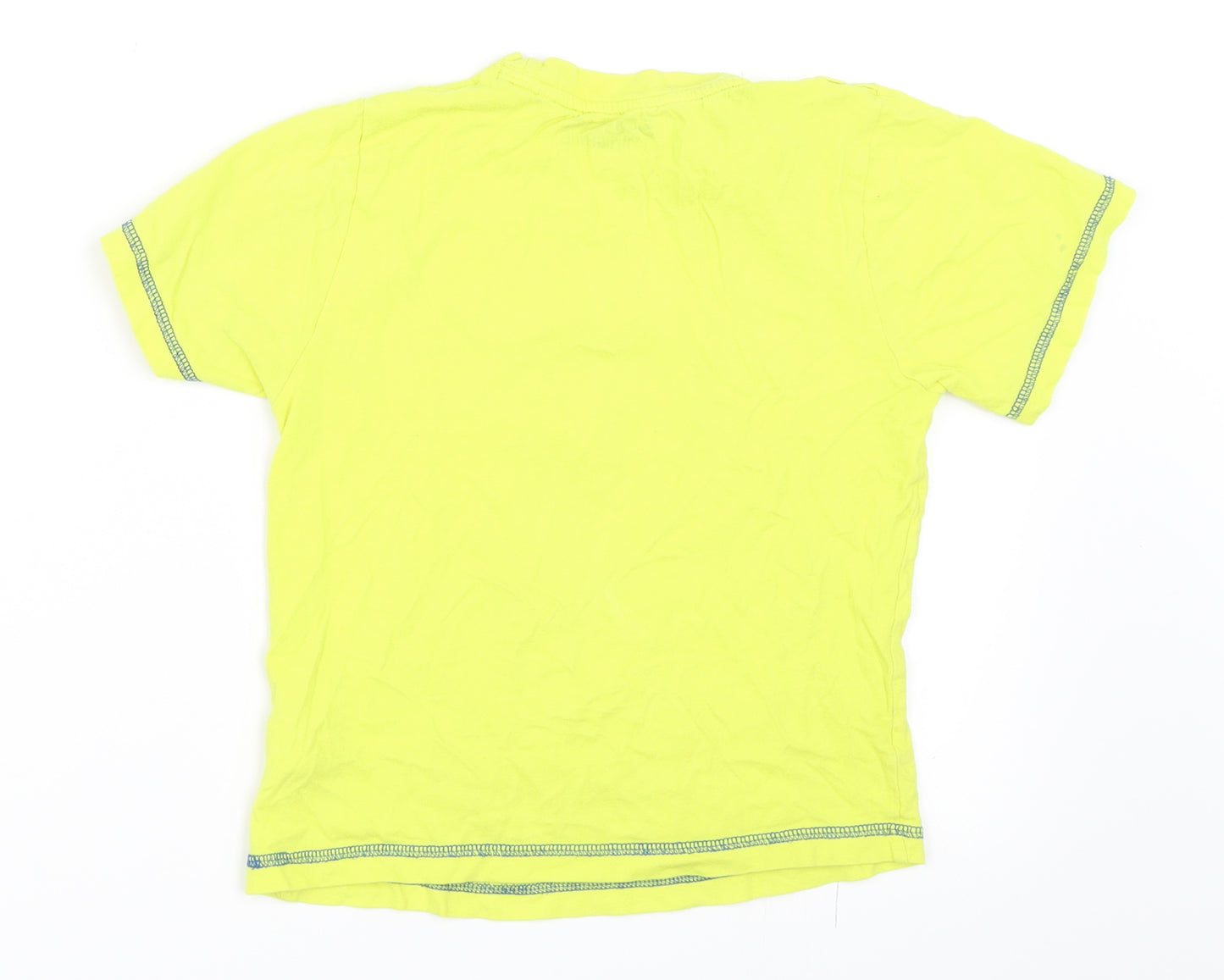 Primark Boys Yellow   Basic T-Shirt Size 6-7 Years  - Sonic The Hedgehog