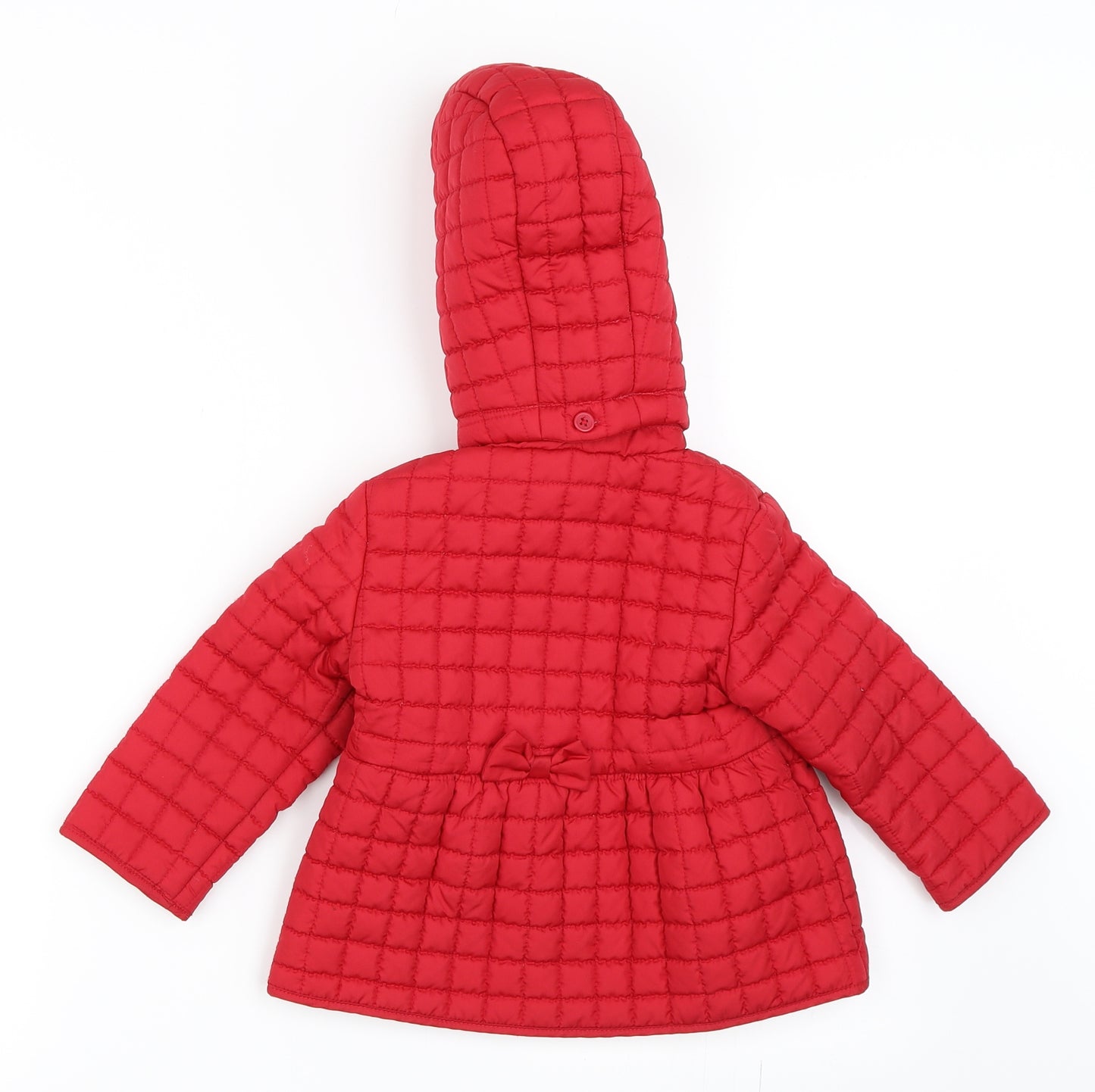 Jasper Conran Girls Red   Quilted Coat Size 18-24 Months