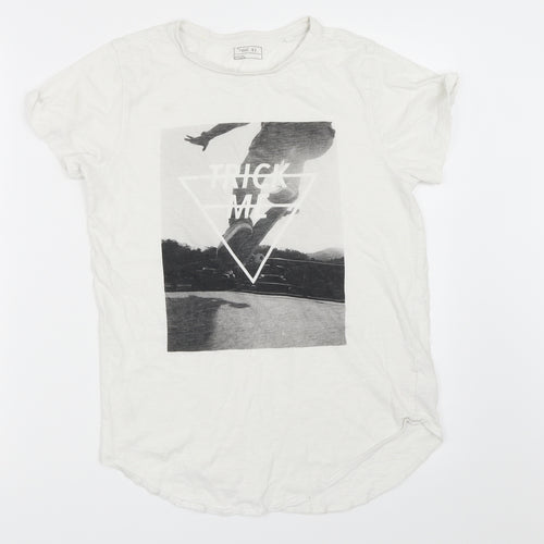 NEXT Boys White   Basic T-Shirt Size 12 Years  - skating