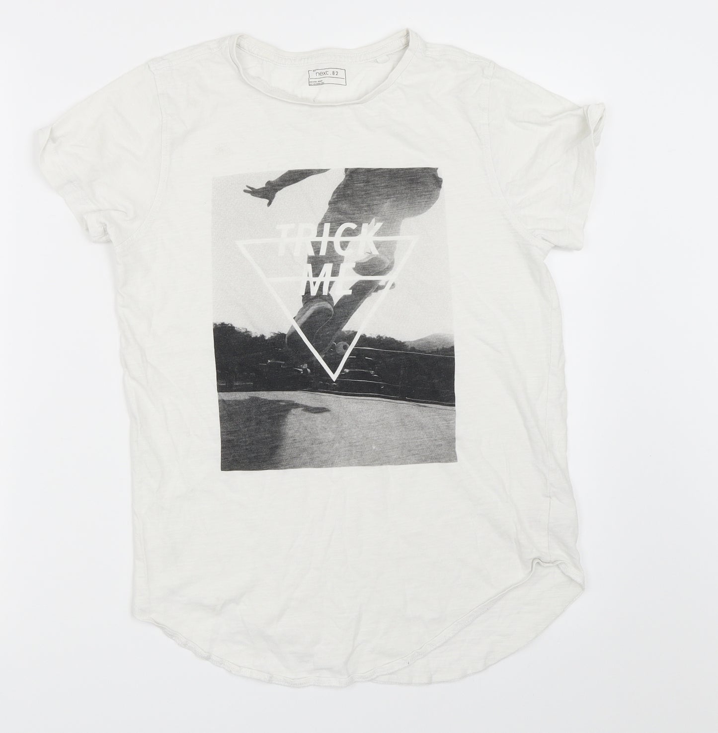 NEXT Boys White   Basic T-Shirt Size 12 Years  - skating