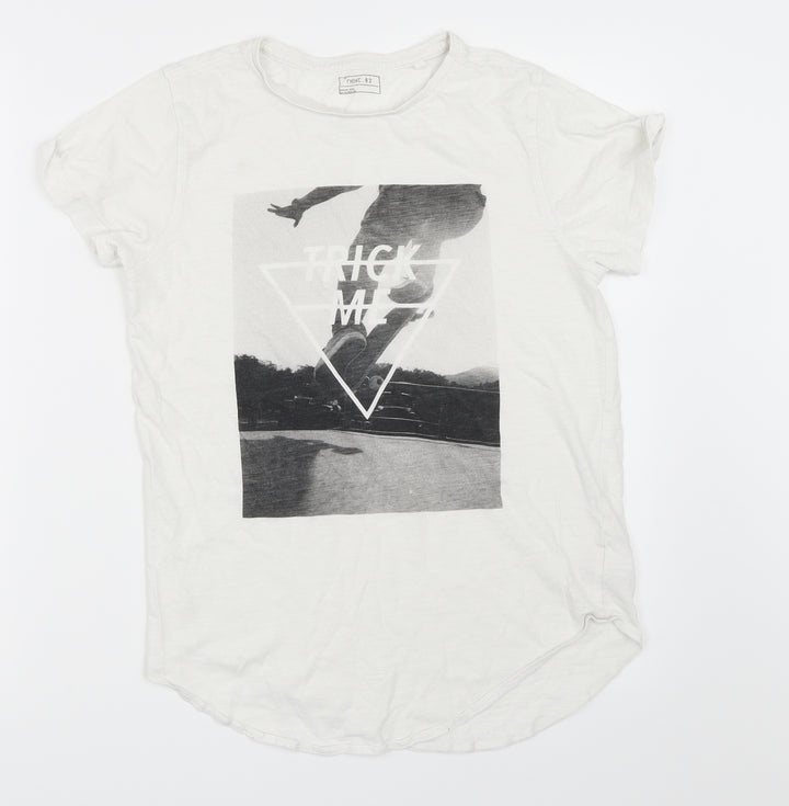 NEXT Boys White   Basic T-Shirt Size 12 Years  - skating