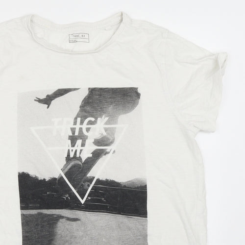 NEXT Boys White   Basic T-Shirt Size 12 Years  - skating