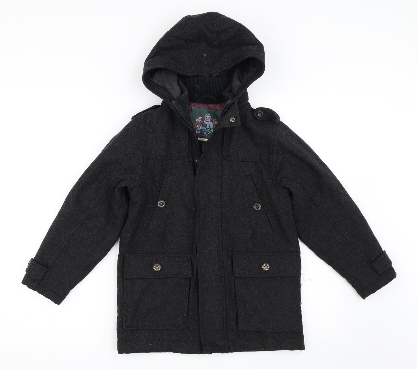 NEXT Boys Grey   Overcoat Coat Size 7 Years
