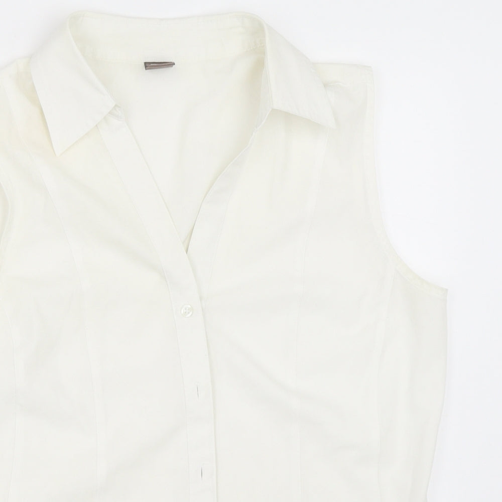 TU Womens White   Basic Blouse Size 10