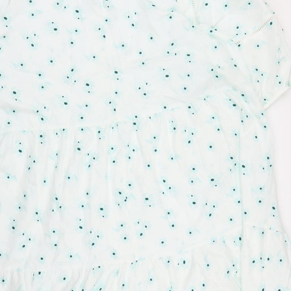 George Womens Blue Floral  A-Line  Size 24