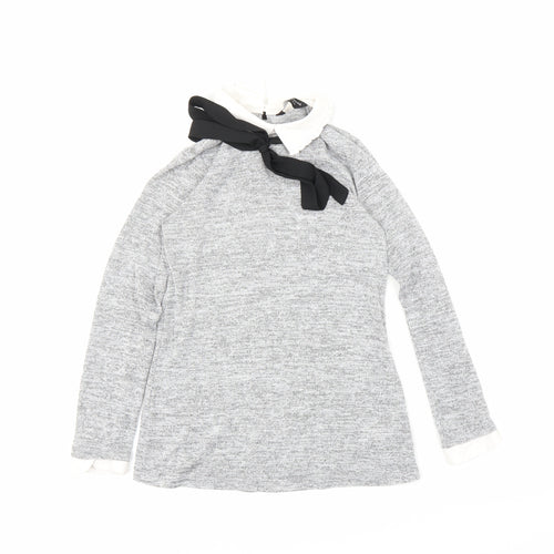 Dorothy Perkins Womens Grey   Basic Blouse Size 10