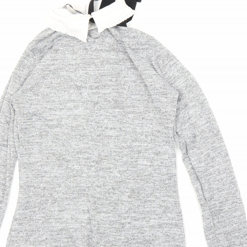 Dorothy Perkins Womens Grey   Basic Blouse Size 10