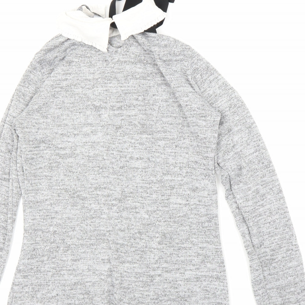 Dorothy Perkins Womens Grey   Basic Blouse Size 10