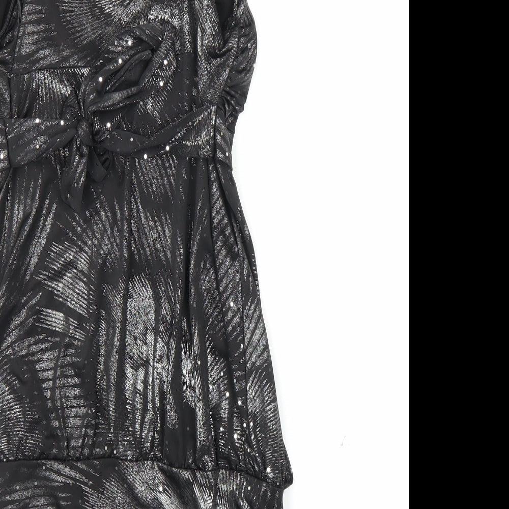 Pilot Womens Black Floral  Camisole Blouse Size 12