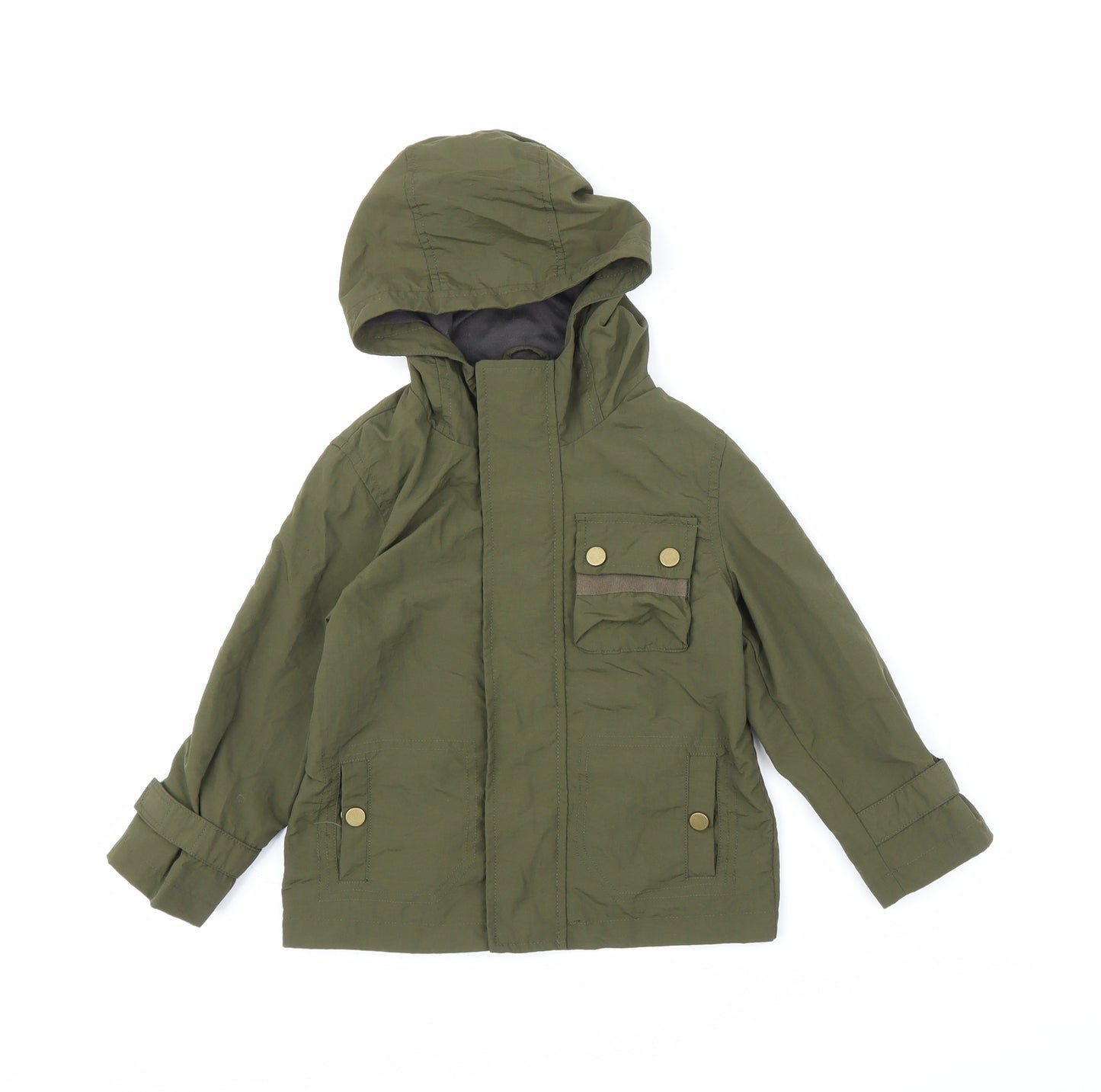 George Boys Green   Parka Coat Size 3-4 Years