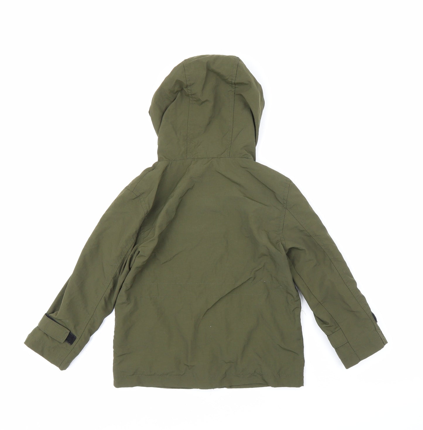 George Boys Green   Parka Coat Size 3-4 Years