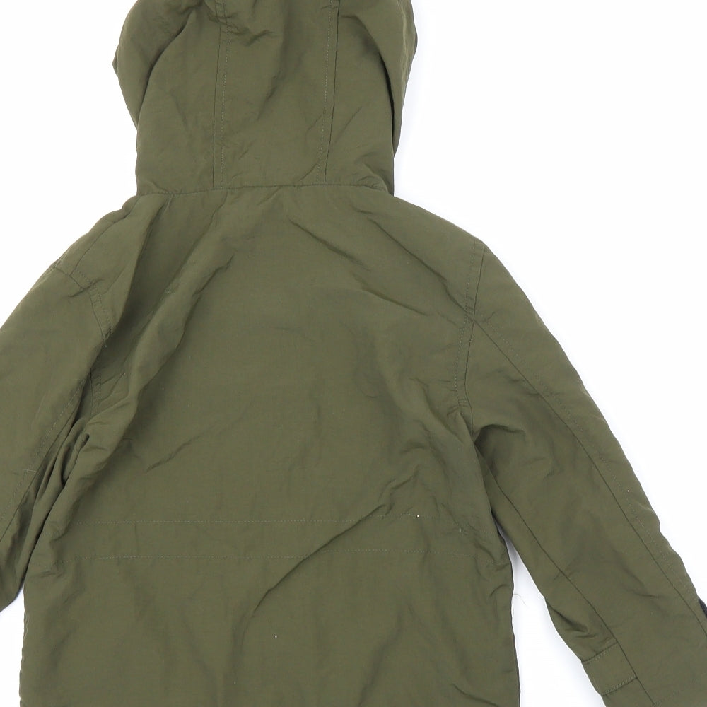 George Boys Green   Parka Coat Size 3-4 Years
