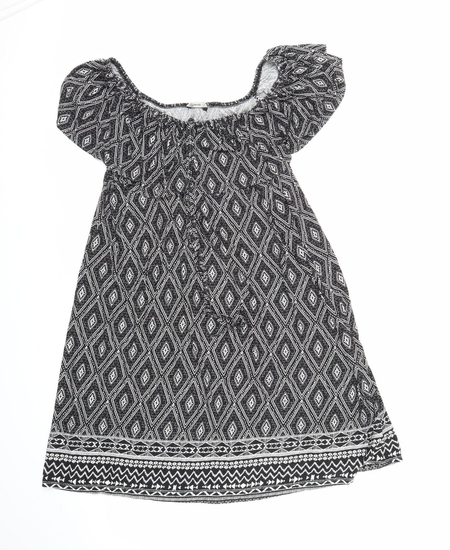 George Womens Black Argyle/Diamond  A-Line  Size L