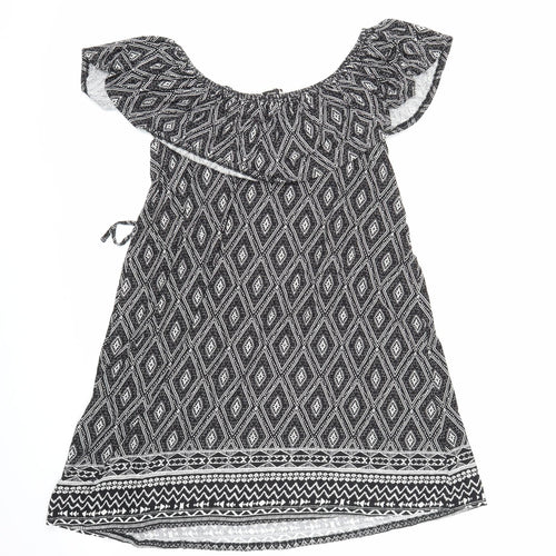 George Womens Black Argyle/Diamond  A-Line  Size L