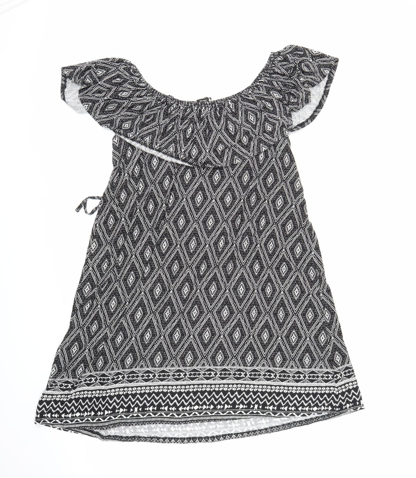 George Womens Black Argyle/Diamond  A-Line  Size L