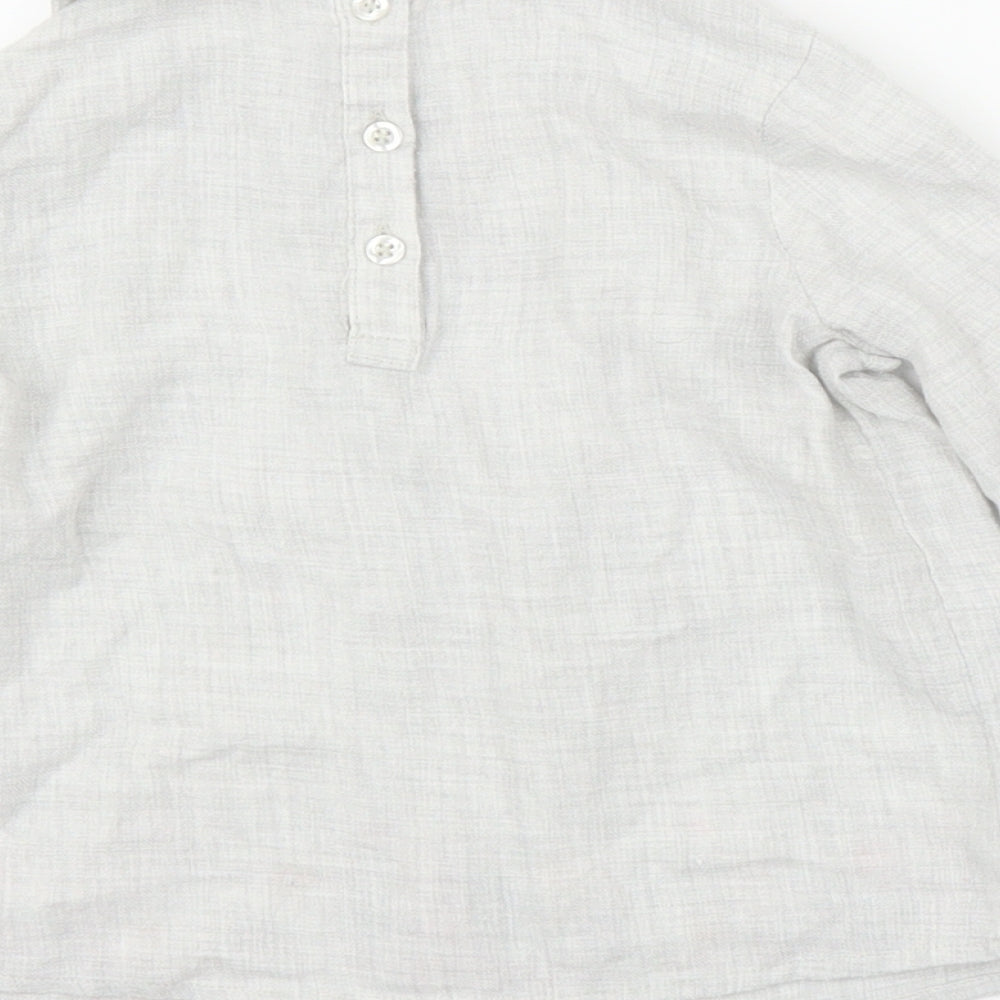 F&F Girls Grey Floral  Basic Blouse Size 2-3 Years