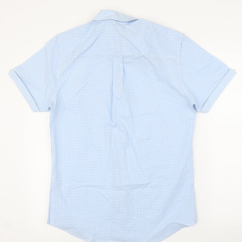 Admiral Mens Blue Check   Button-Up Size S