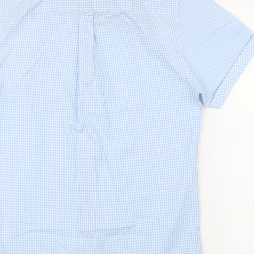 Admiral Mens Blue Check   Button-Up Size S