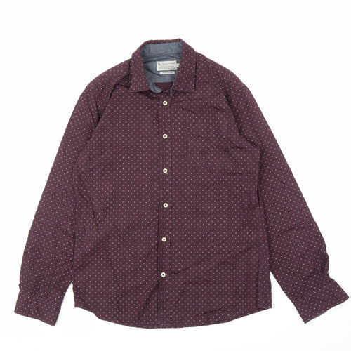 TU Mens Purple    Button-Up Size M