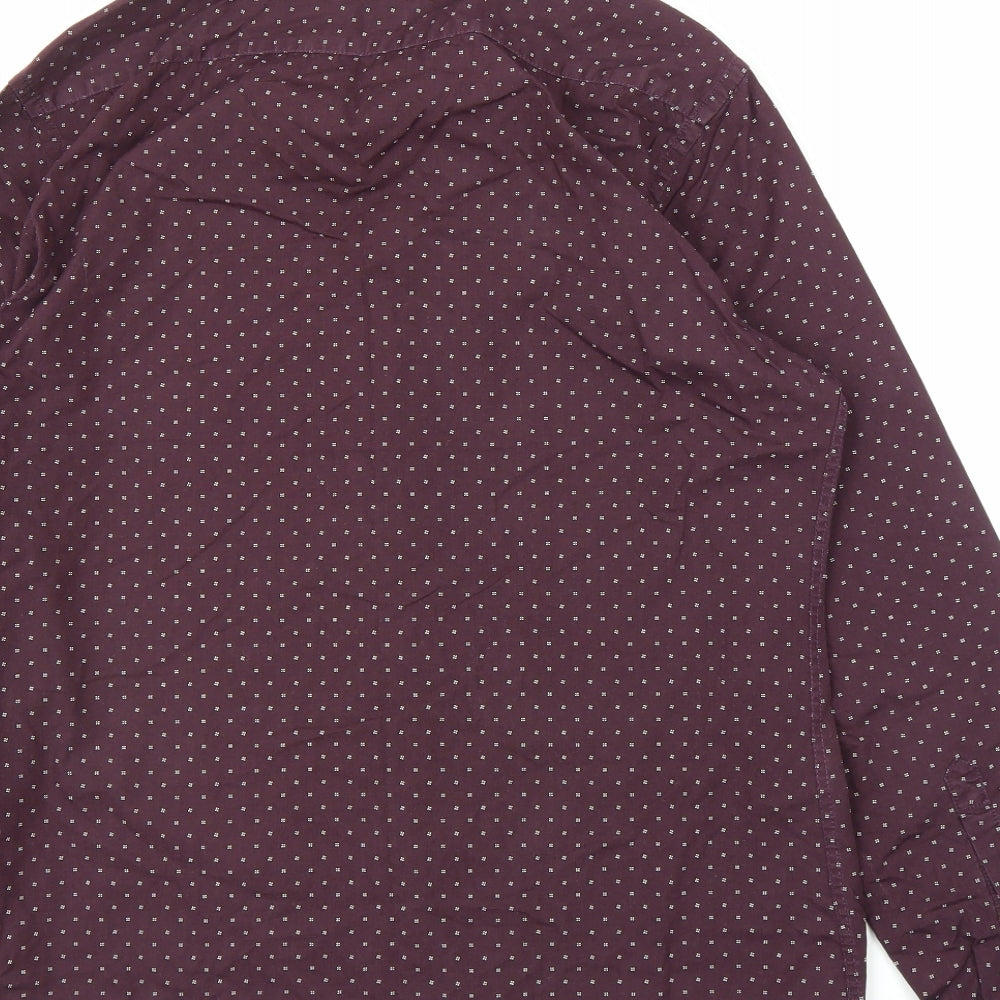 TU Mens Purple    Button-Up Size M