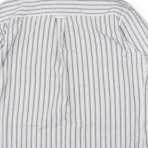 Maine New England Mens Blue Striped   Button-Up Size M