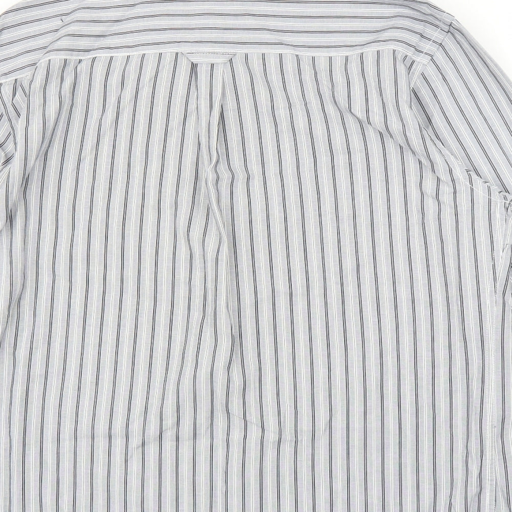 Maine New England Mens Blue Striped   Button-Up Size M