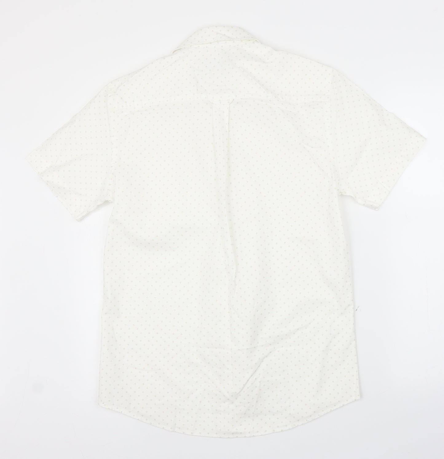 TU Mens White    Button-Up Size S