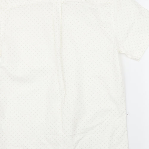 TU Mens White    Button-Up Size S