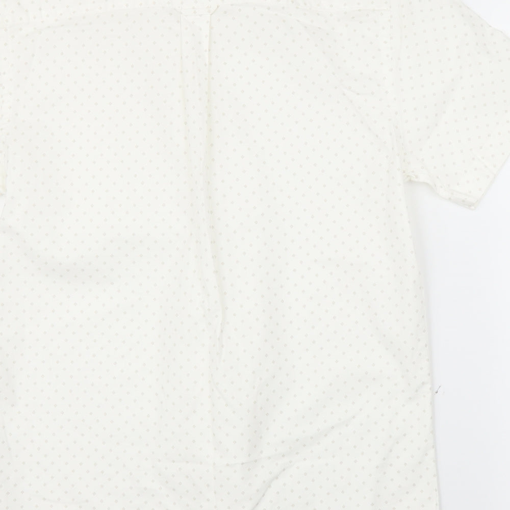 TU Mens White    Button-Up Size S