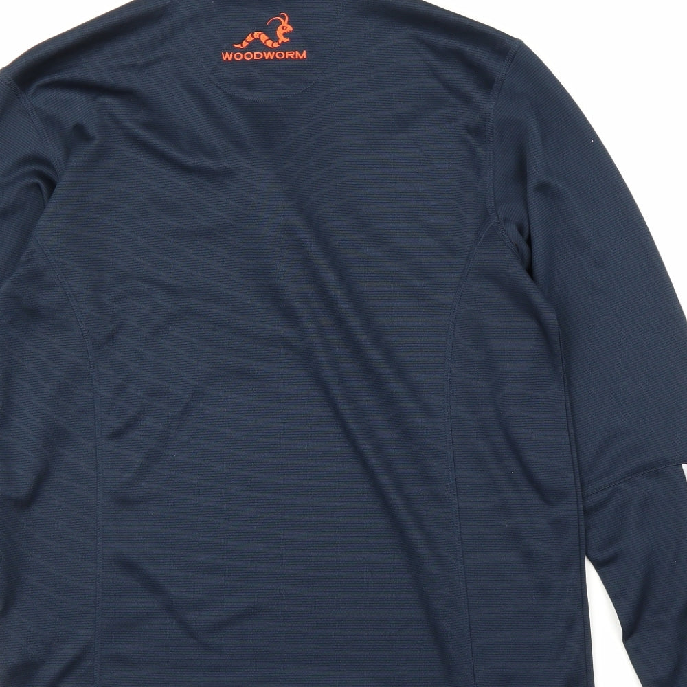Woodworm Mens Blue   Basic T-Shirt Size S