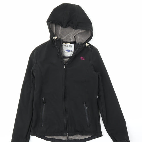 Rodeo Womens Black   Windbreaker Jacket Size 8