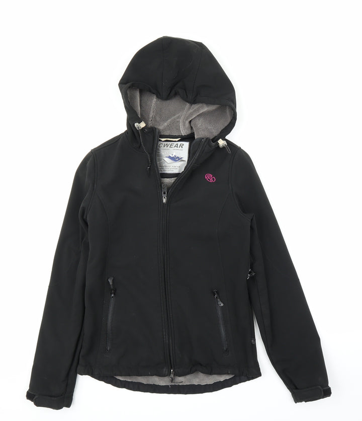 Rodeo Womens Black Windbreaker Jacket Size 8