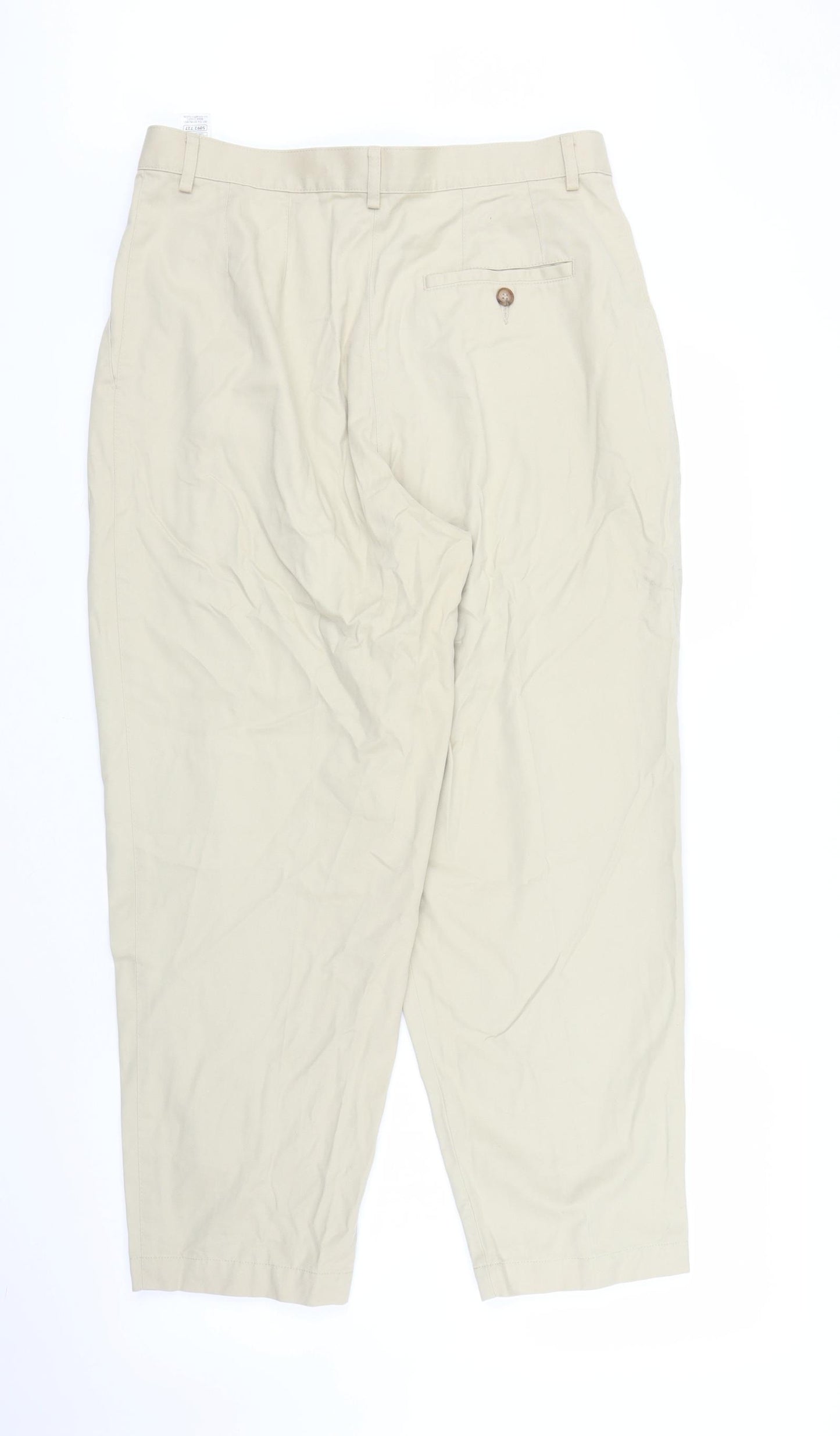 M&S Womens Beige   Capri Trousers Size 16 L26 in