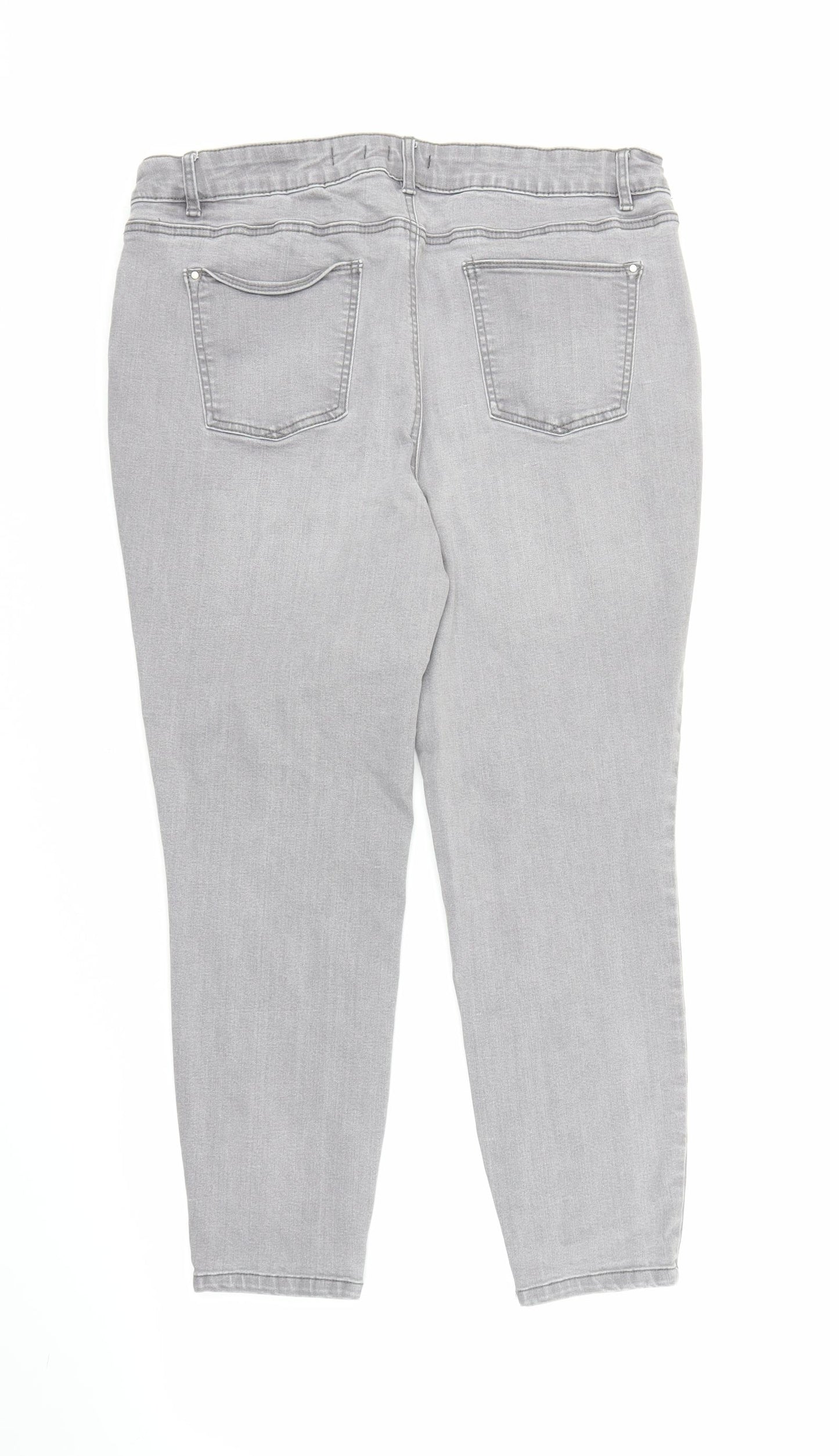 TU Womens Grey  Denim Skinny Jeans Size 18 L24 in