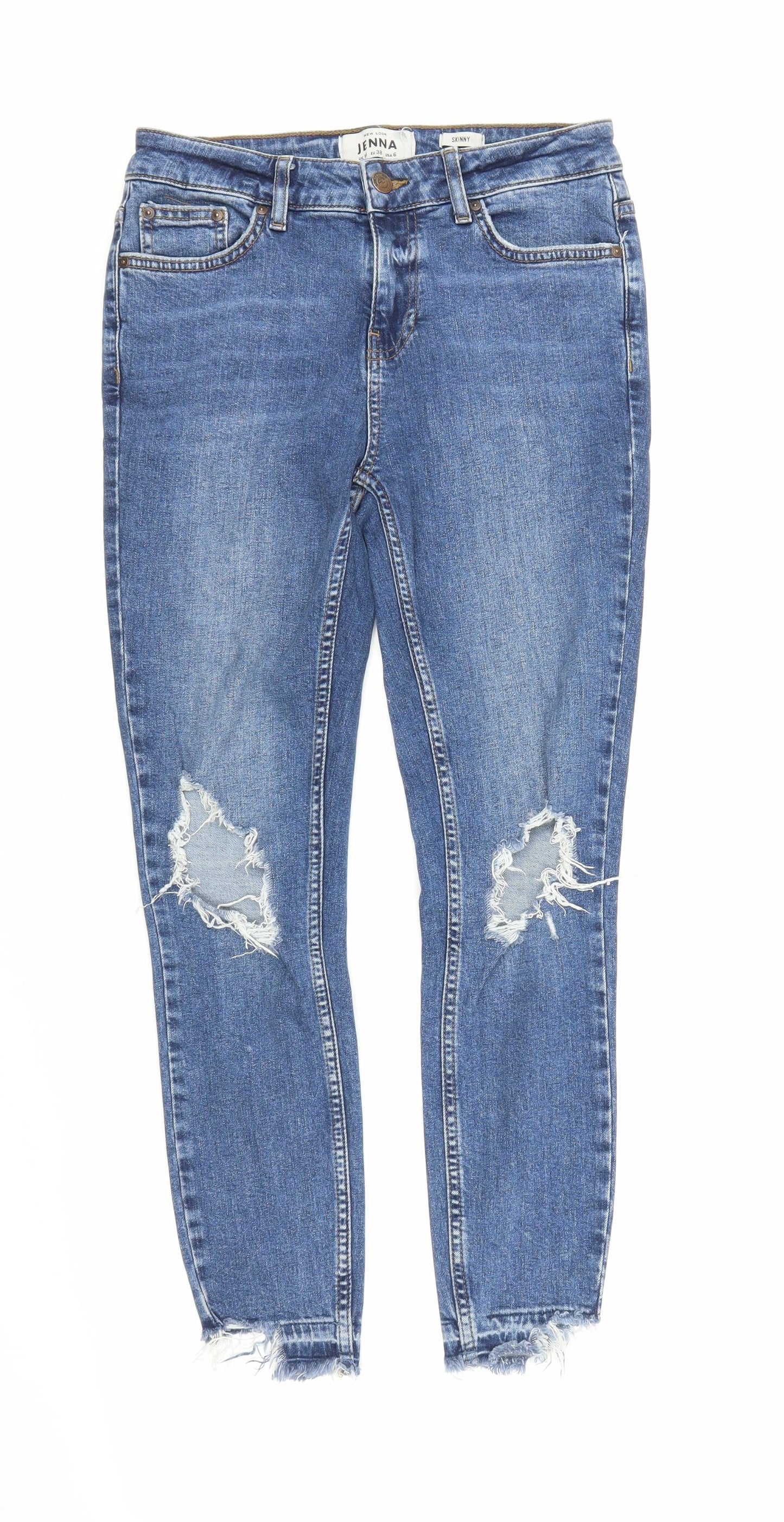 New Look Womens Blue  Denim Skinny Jeans Size 10 L26 in
