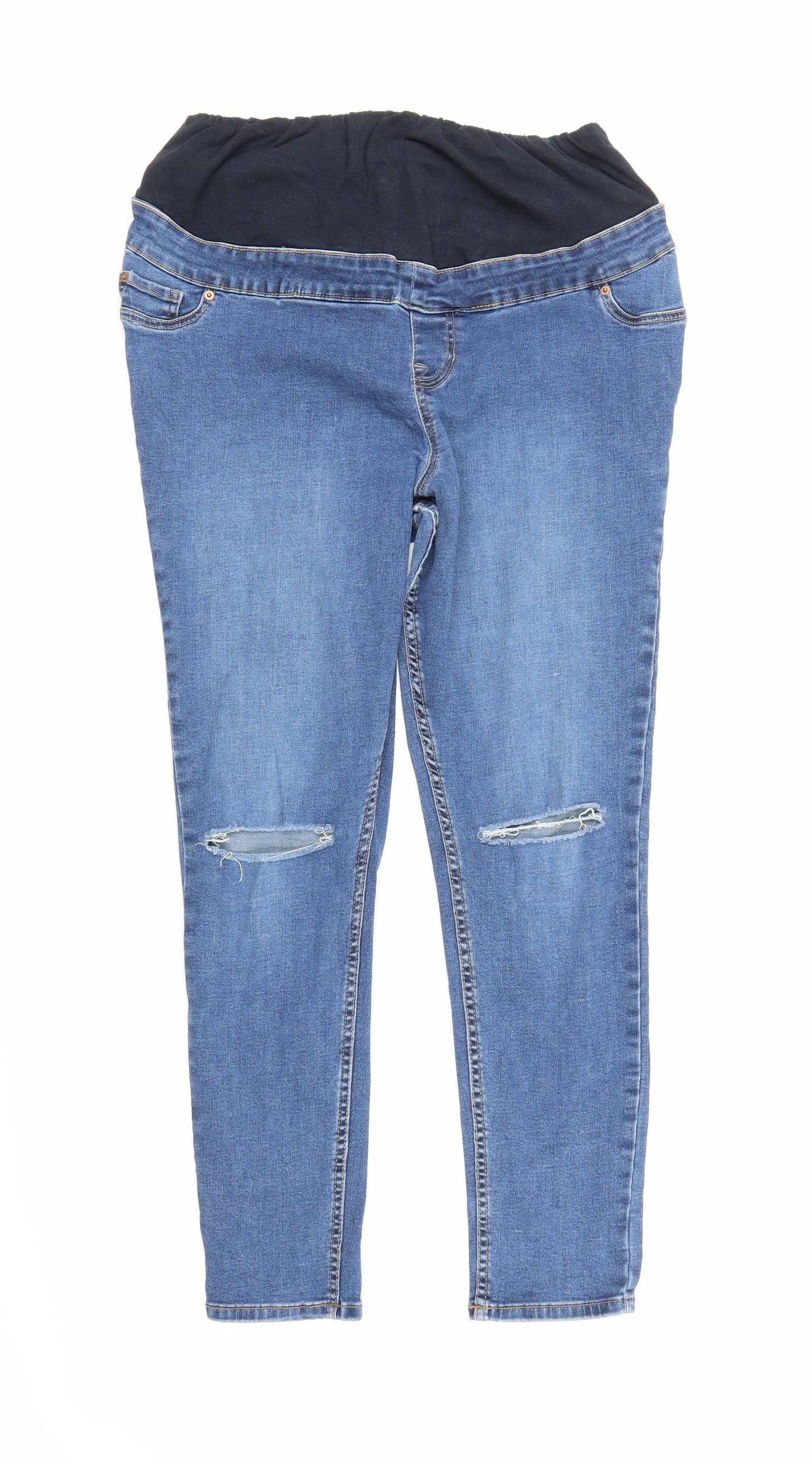 New Look Womens Blue  Denim Jegging Jeans Size 14 L25 in