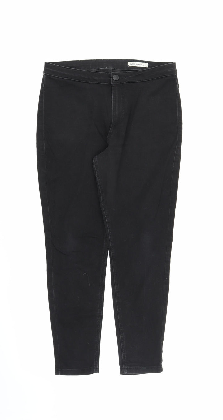 Preworn Womens Black Jegging Jeans Size 14 L24 in