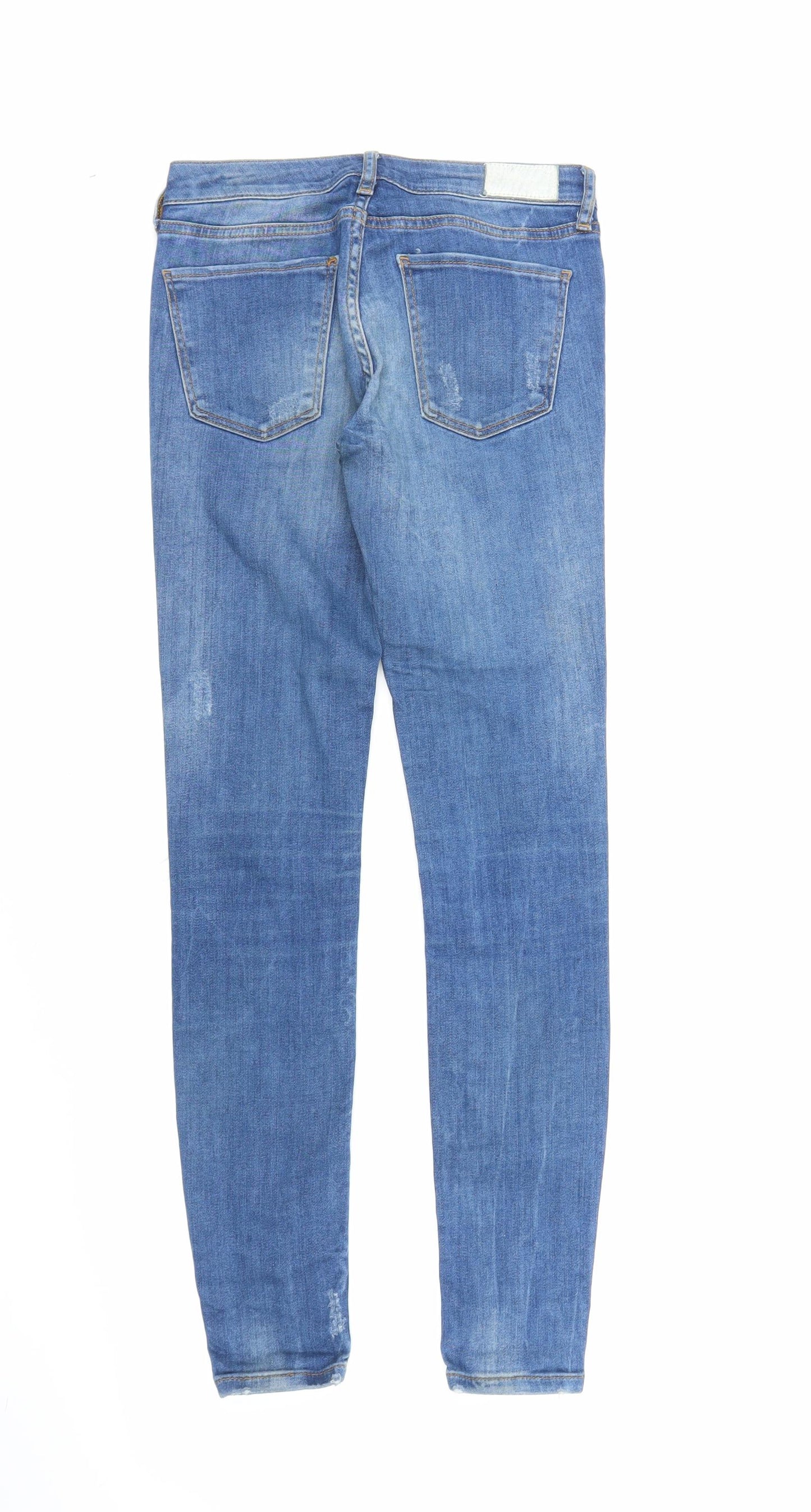 Zara Womens Blue  Denim Skinny Jeans Size 6 L28 in