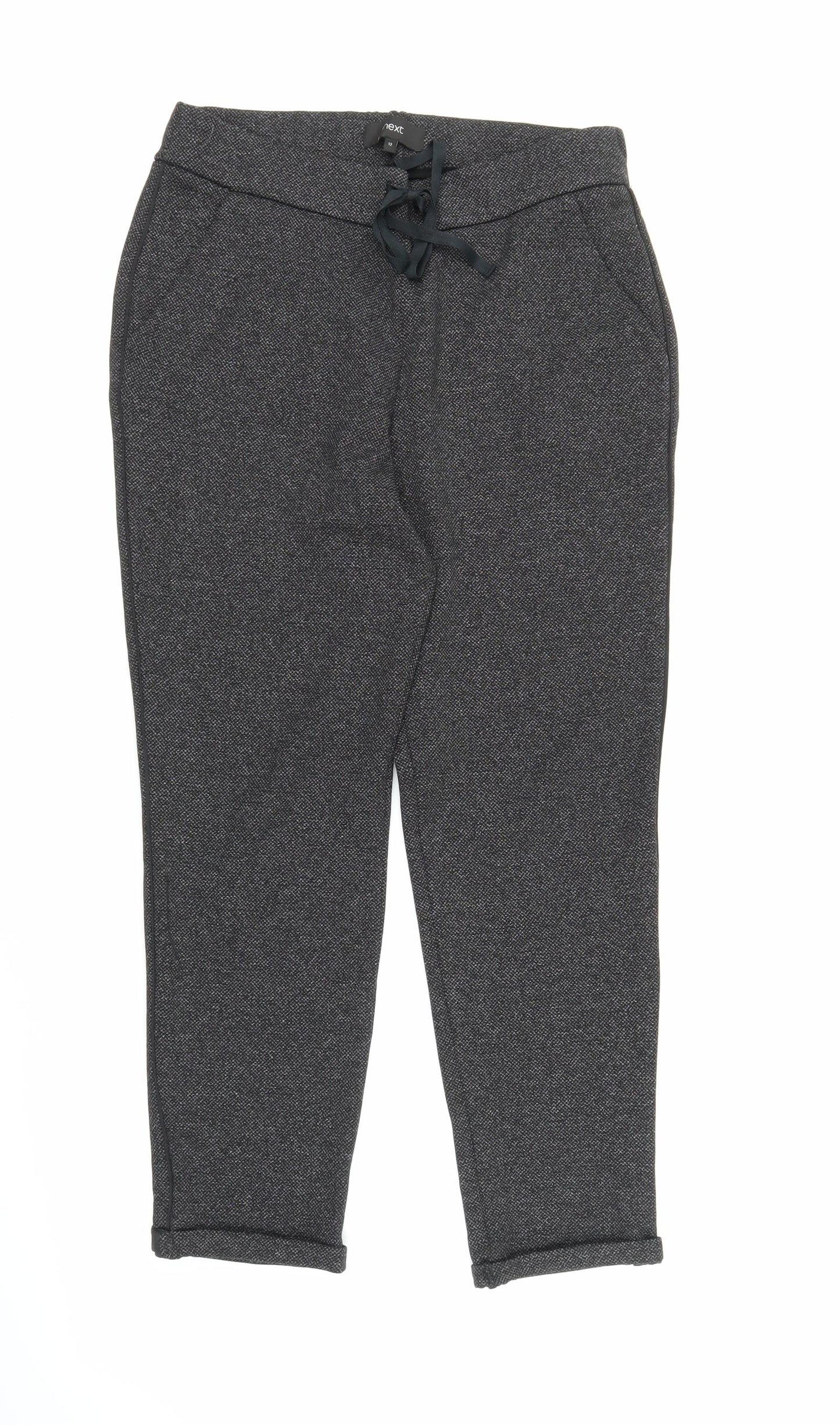 NEXT Womens Grey   Capri Trousers Size 12 L26 in