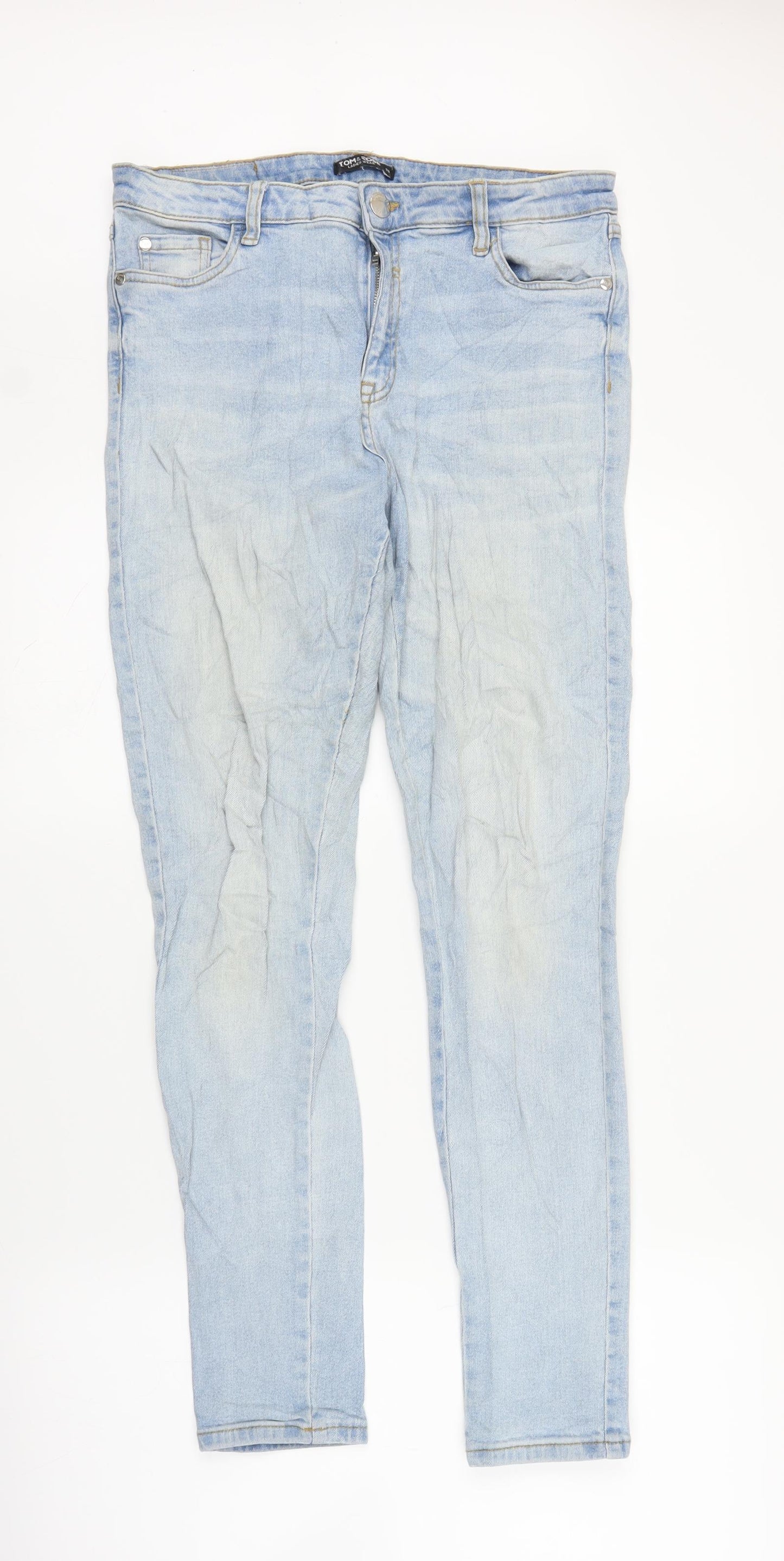 Tom & Rose Womens Blue  Denim Skinny Jeans Size 10 L29 in