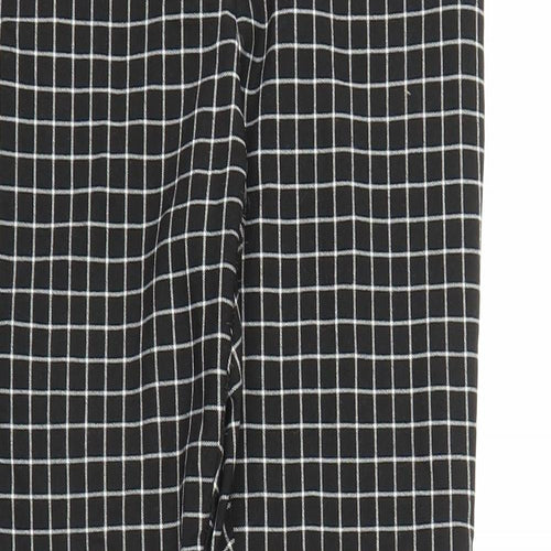 New Look Womens Black Check  Carrot Trousers Size 12 L26 in