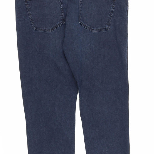 M&S Womens Blue  Denim Straight Jeans Size 20 L25 in