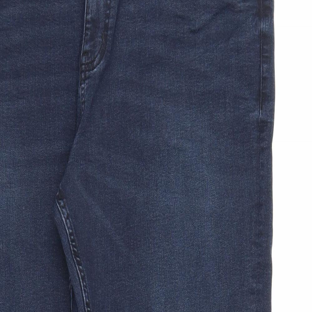M&S Womens Blue  Denim Straight Jeans Size 20 L25 in