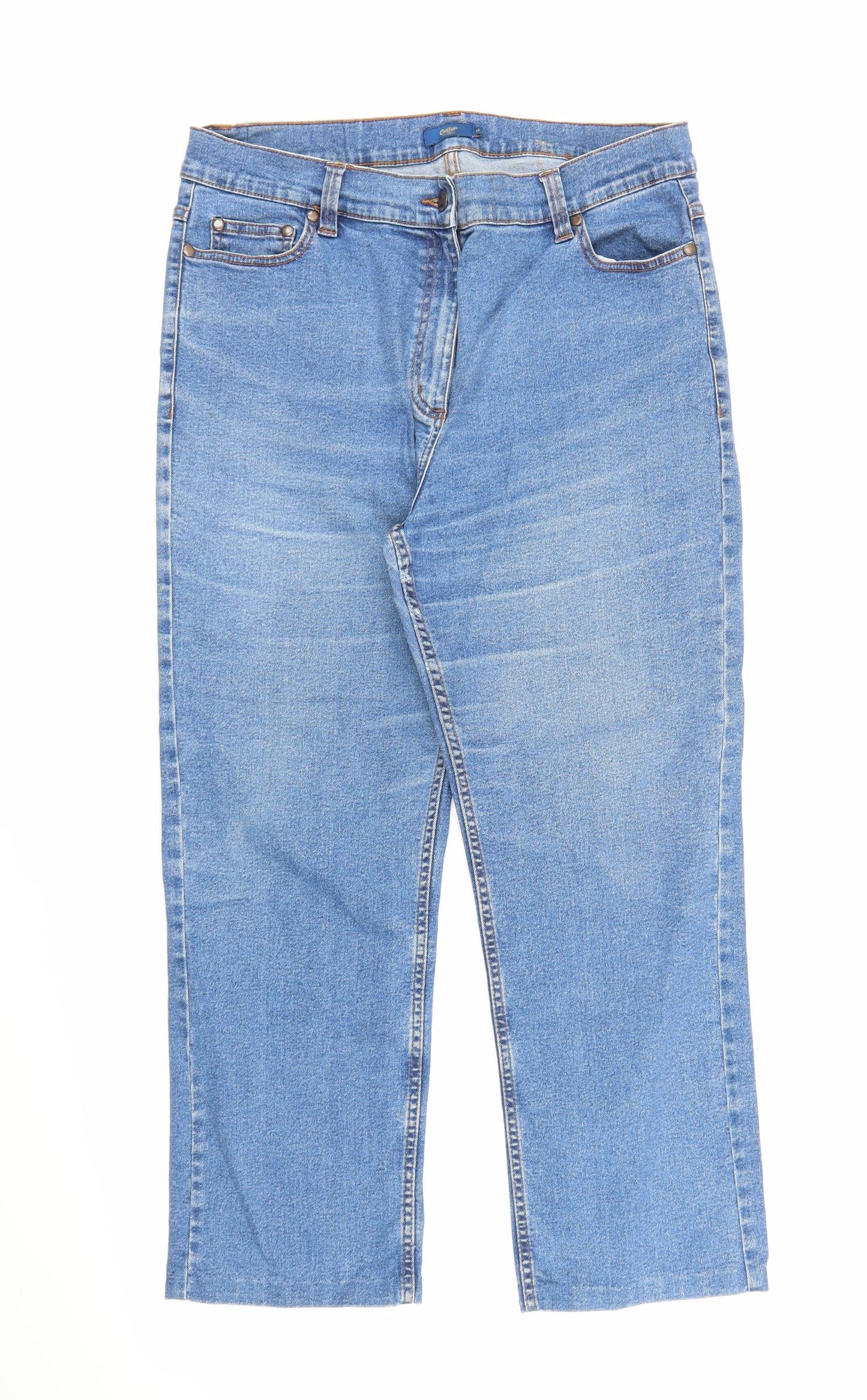 Cotton Traders Womens Blue  Denim Bootcut Jeans Size 16 L25 in