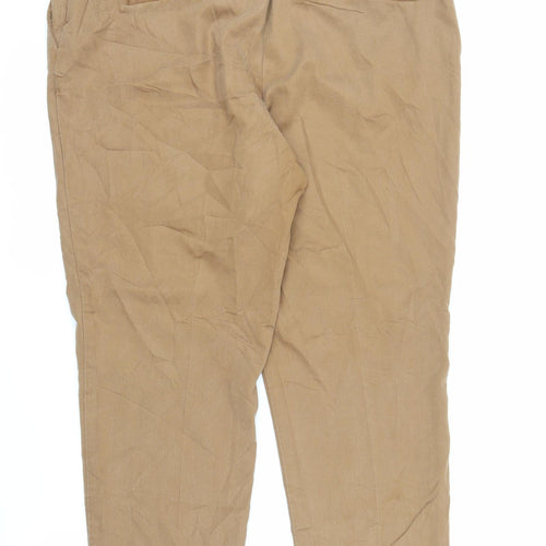 H&M Womens Beige   Capri Trousers Size 22 L26 in