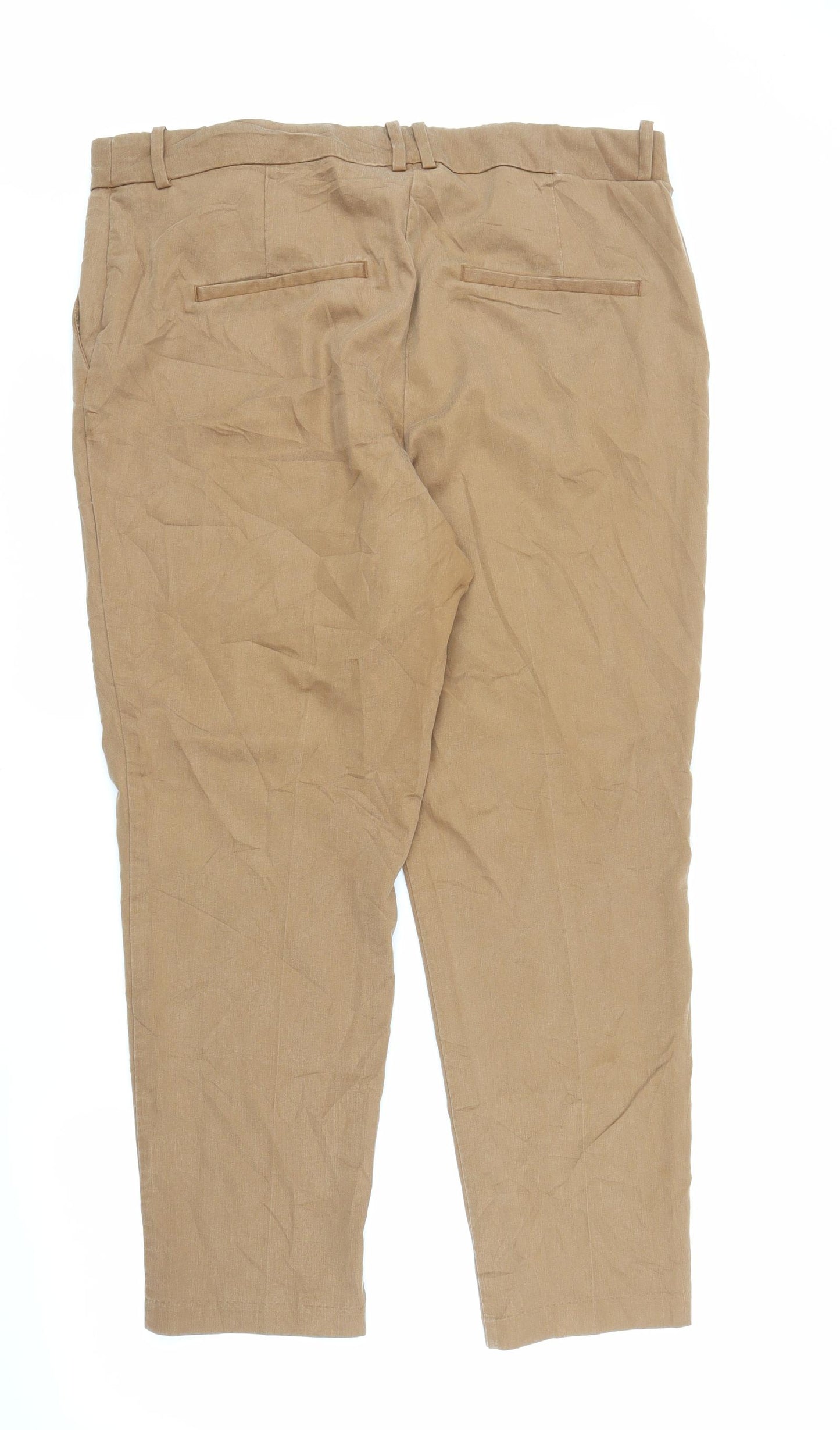 H&M Womens Beige   Capri Trousers Size 22 L26 in