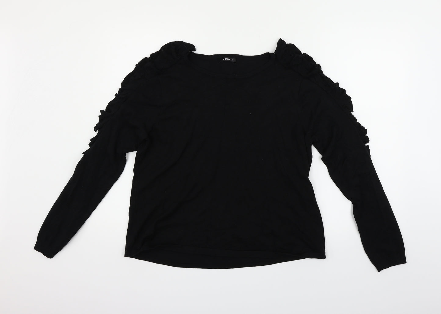 Roman Womens Black   Basic T-Shirt Size 18