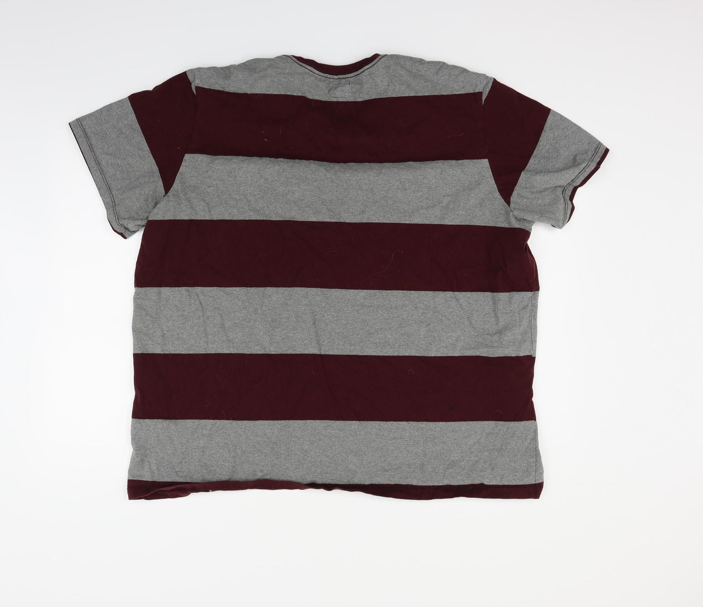 LEVIS Mens Grey Striped   T-Shirt Size 2XL